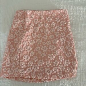 Wild Fable Pink Lace Floral Mini Skirt | 00